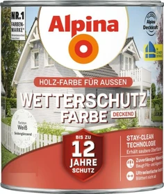 Alpina Farben Wetterschutz-Farbe deckend außen weiß, 750ml