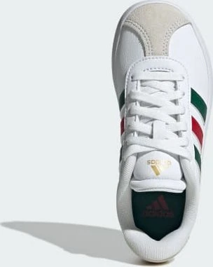 adidas VL Court 3.0 cloud white/dark green/power red (Junior)