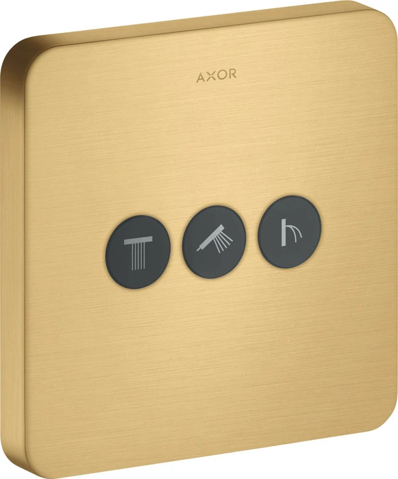 Hansgrohe Axor ShowerSelect softcube Kontrollfeld mit 3 Ventilen brushed gold optic