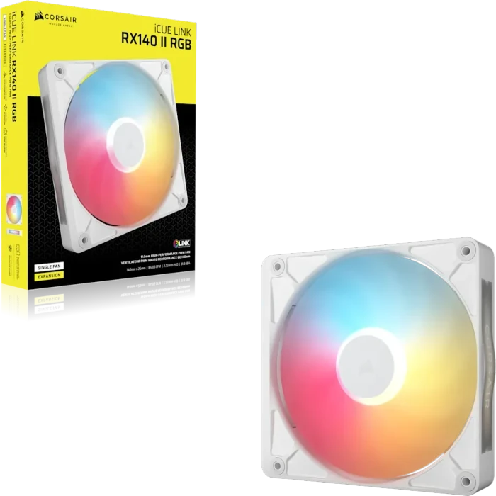 Corsair iCUE LINK RX140 II RGB Fan Expansion Kit, weiß, 140mm