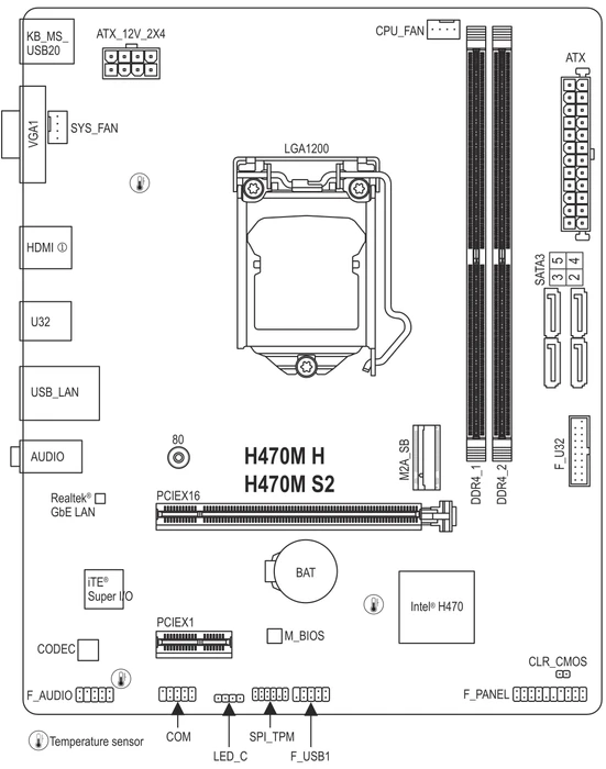 GIGABYTE H470M H (Intel 1200)