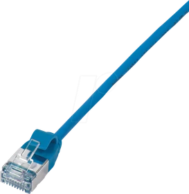 LogiLink TPE Slim Patchkabel, Cat6a, U/FTP, RJ-45/RJ-45, 3m, blau