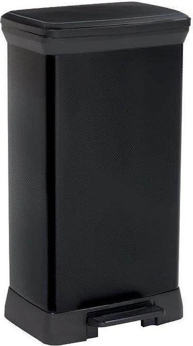 Curver Deco Bin Metallics 50l schwarz