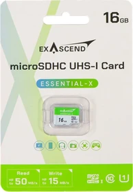 Exascend Essential-X R50/W15 16GB, UHS-I U3, Class 10 (ES016GTFC1MP)