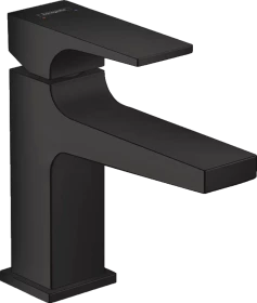 Hansgrohe Metropol Waschbeckenarmatur 100 mit Push-Open Ablaufgarnitur mattschwarz