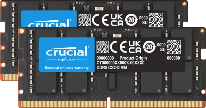 Crucial CSODIMM 64GB Kit, DDR5-6400, CL52-52-52-103