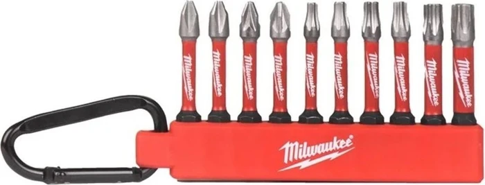 Milwaukee Shockwave schlagfestes Carabiner Set 2 Bitset, 10-tlg.