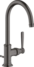 Hansgrohe Axor Montreux Einhebel-Waschbeckenarmatur 210 mit Hebelgriff und Ablauffernbedienung brushed black chrome