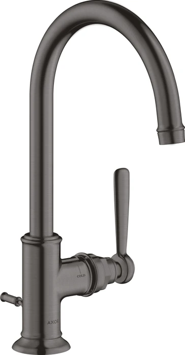 Hansgrohe Axor Montreux Einhebel-Waschbeckenarmatur 210 mit Hebelgriff und Ablauffernbedienung brushed black chrome