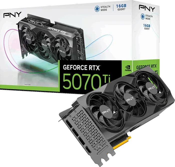 PNY GeForce RTX 5070 Ti Triple Fan, 16GB GDDR7, HDMI, 3x DP