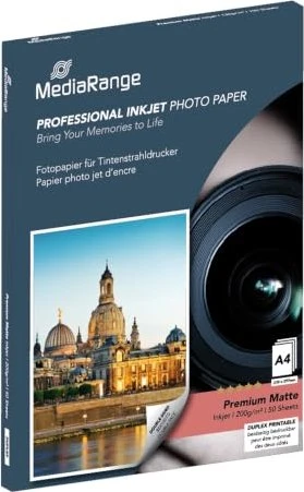 MediaRange Fotopapier matt weiß, A4, 200g/m², 50 Blatt