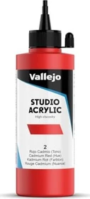Vallejo Studio Acrylic cadmium red (hue), 200ml