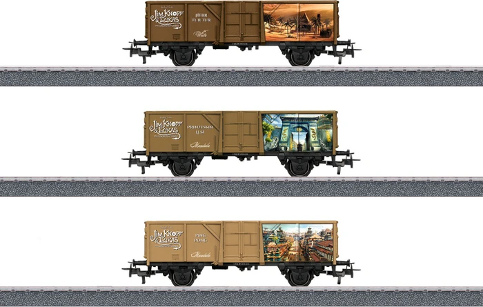 Märklin - Start up Spur H0 Güterwagenset - Offenes Güterwagen-Set Ping Pong, Prinzessin Li Si und Herr Tur Tur