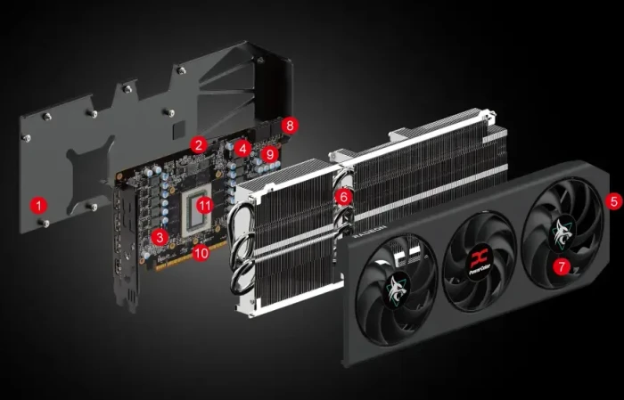 PowerColor Hellhound Radeon RX 9070 XT, 16GB GDDR6, HDMI, 3x DP
