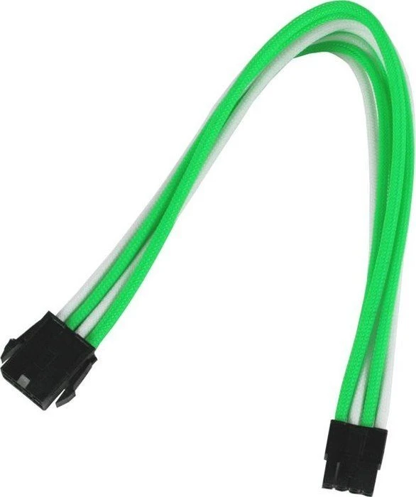 Nanoxia 8-Pin PCIe Verlängerung 30cm, single grün/weiß