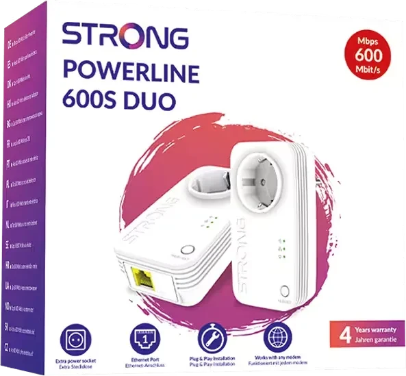 Strong Powerline 600S Duo, HomePlug AV, RJ-45, 2er-Pack