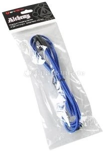 BitFenix Alchemy 4-Pin ATX12V Verlängerung 45cm, sleeved blau