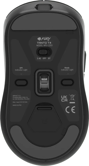 Natec Fury Tanto T4 Wireless Ultra-Lightweight Gaming Mouse schwarz, USB/Bluetooth