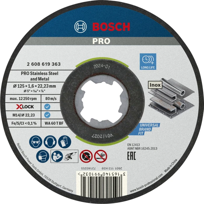 Bosch Professional X-LOCK Standard for Inox Trennscheibe