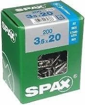 Spax Edelstahl rostfrei A2 4CUT T-STAR plus T10 Universalschraube, 3.5x20mm, 200 Stück