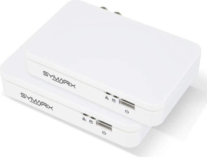 Symarix TGU 21 Starter Set, Ethernet over Coax, F-Buchse/Koaxial G.hn, 2x RJ-45, 2er-Pack