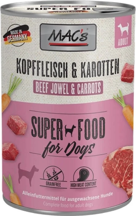 MAC's Dog Kopffleisch und Karotten, 2.40kg (6x 400g)