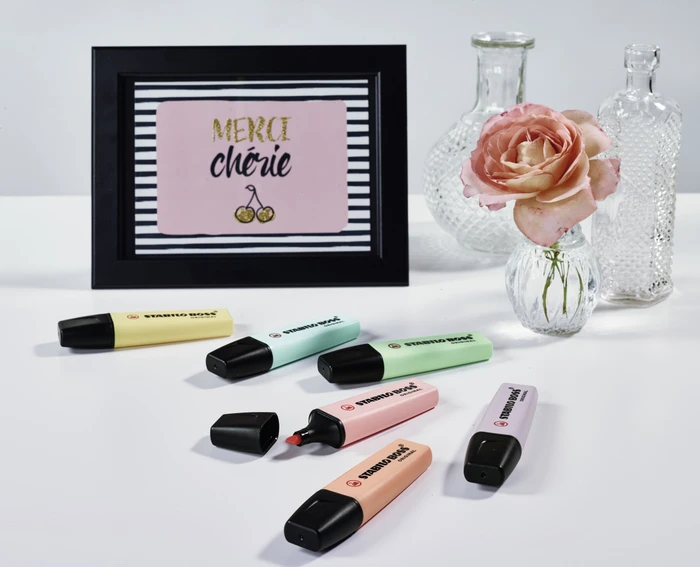STABILO Boss Original Pastel kalt sortiert, 4er-Set, Etui