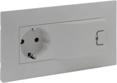 Legrand Niloe Step Schutzkontakt Steckdose + USB 1000mA Komplett, aluminium
