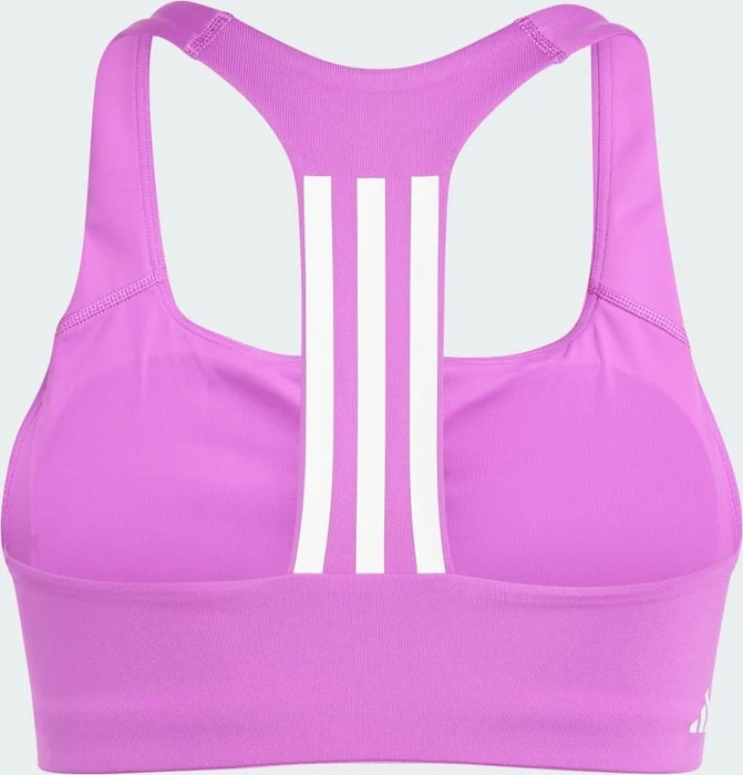 adidas Powerimpact Training Medium-Support 3-Streifen Sport-BH purple burst (Damen)