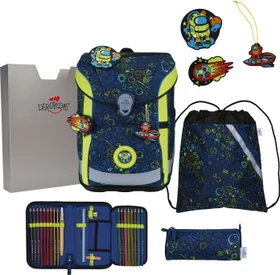 DerDieDas ErgoFlex Easy Neon Crazy Schultaschen-Set, 5-tlg.