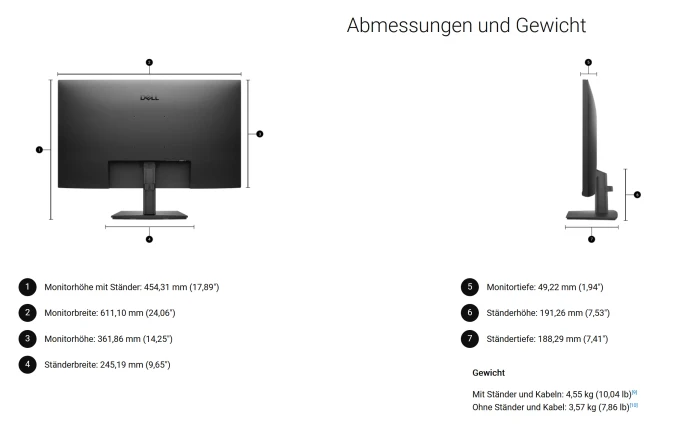 Dell Pro 27 Monitor E2725HM, 27"