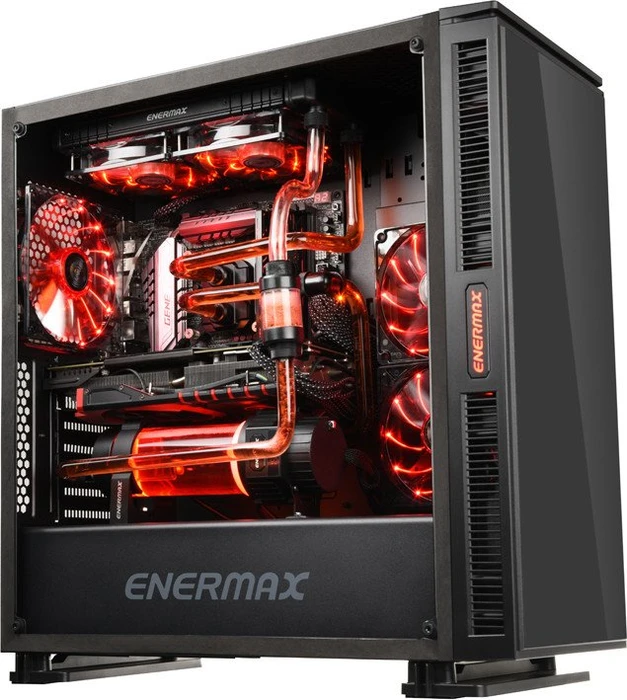 Enermax Equilence schwarz, Glasfenster, inkl. Lüfter, schallgedämmt