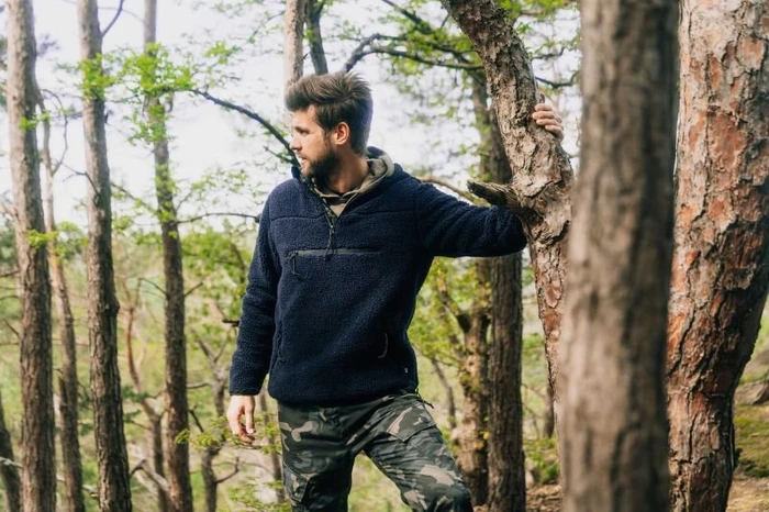 Brandit Teddyfleece Worker Hoodie navy (Herren)