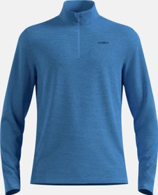 Odlo Roy Midlayer Half Zip Funktionsshirt langarm azure blue/dark sapphire stripes (Herren)