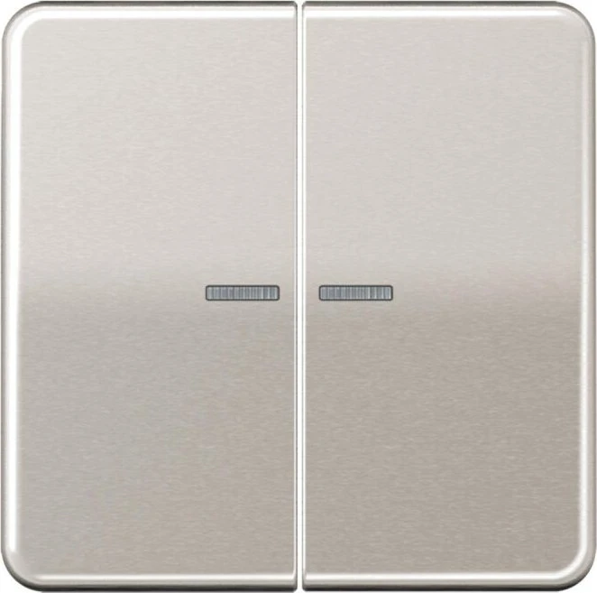 Jung Serie CD Wippe Metall mit Lichtleiter, platin