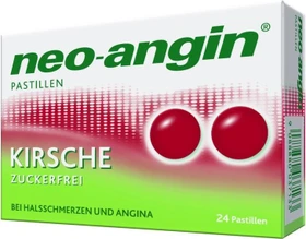 Neo-Angin Kirsche zuckerfrei Pastillen, 24 Stück