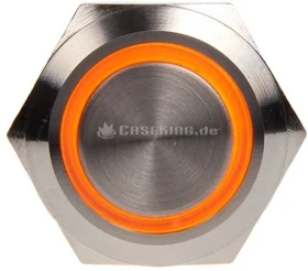DimasTech Drucktaster silber, orange beleuchtet
