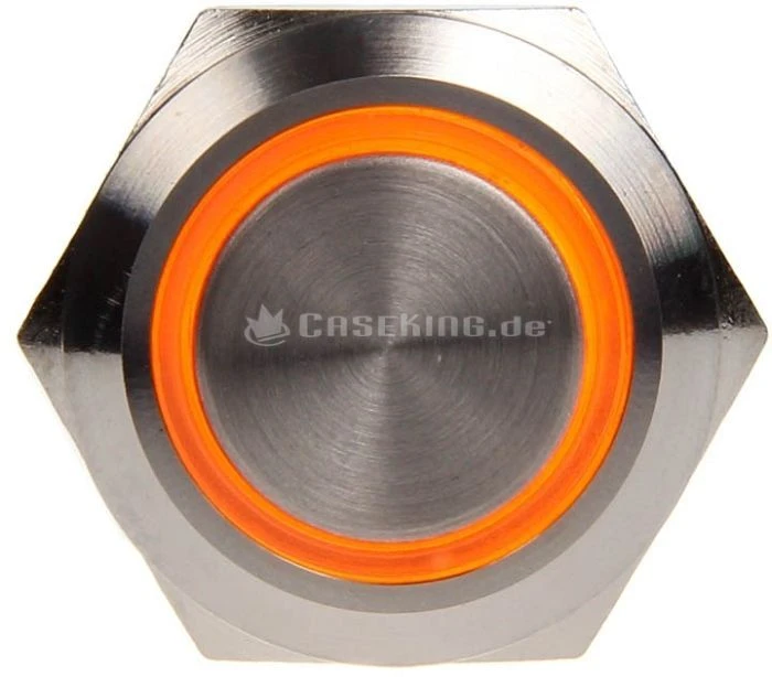 DimasTech Drucktaster silber, orange beleuchtet