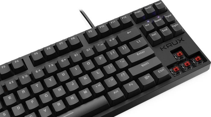 Krux Atax Pro RGB, TKL, schwarz, LEDs RGB, Outemu Red, USB, US