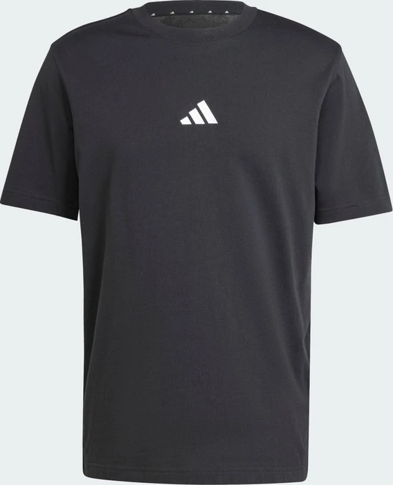 adidas Essentials Small Logo Single Jersey T-Shirt kurzarm schwarz/weiß (Herren)