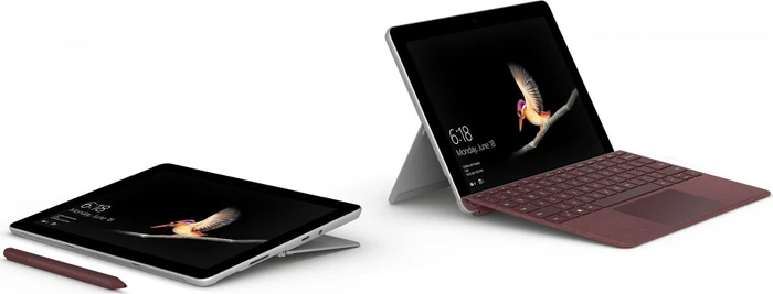Microsoft Surface Go, rot, Pentium Gold 4415Y, 8GB RAM, 128GB, Signature Type Cover Bordeaux rot