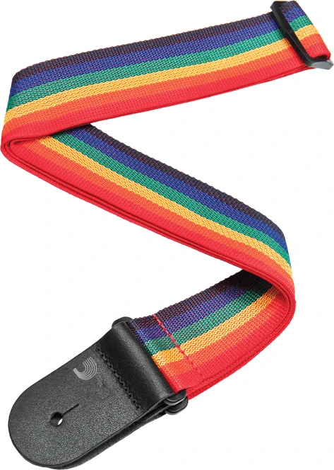 D'Addario Polypro Guitar Strap Rainbow