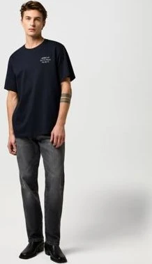 Wrangler Relaxed Embroidery T-Shirt kurzarm schwarz