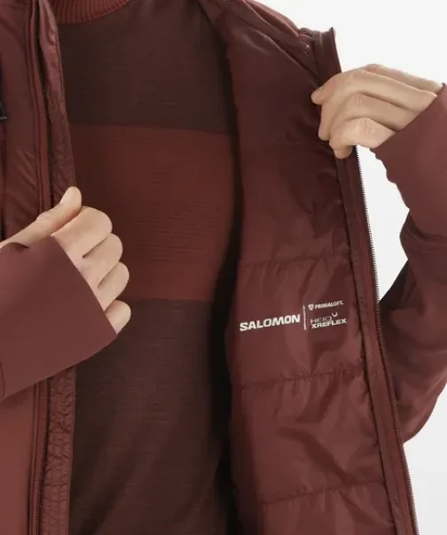 Salomon Elixir Hybrid Hooded Funktionsjacke rum raisin (Herren)