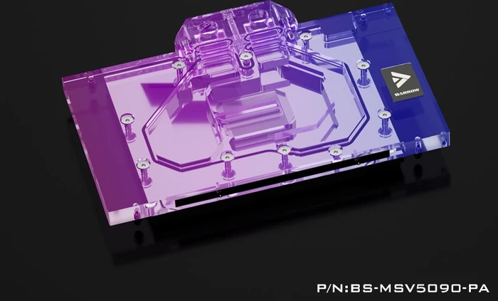 Barrow NVIDIA RTX 5090 LRC 2.0 Full Coverage GPU Water Block, MSI Ventus 5090, BS-MSV5090-PA, weiß
