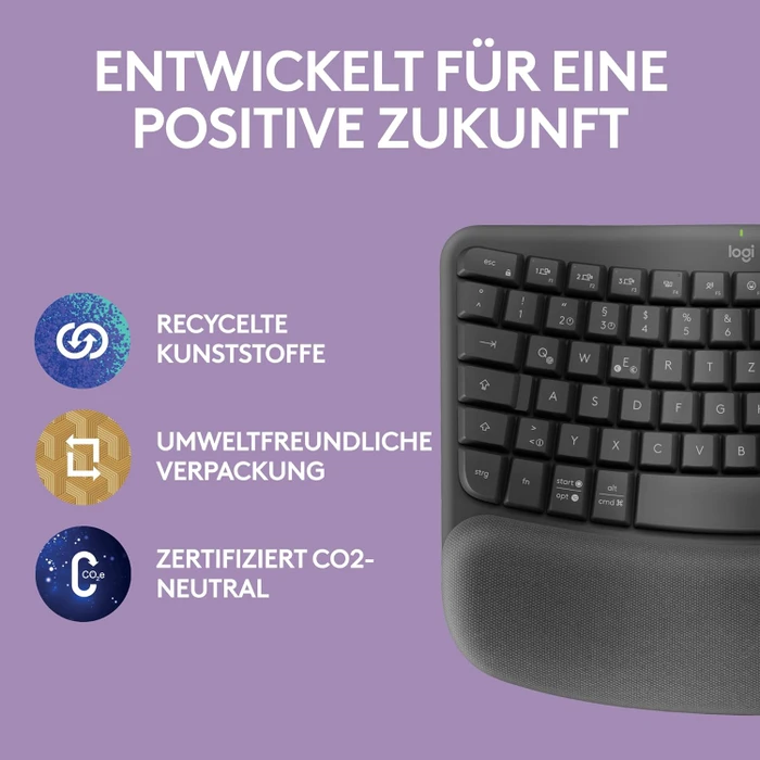 Logitech Wave Keys, Grafit, Logi Bolt, USB/Bluetooth, DE