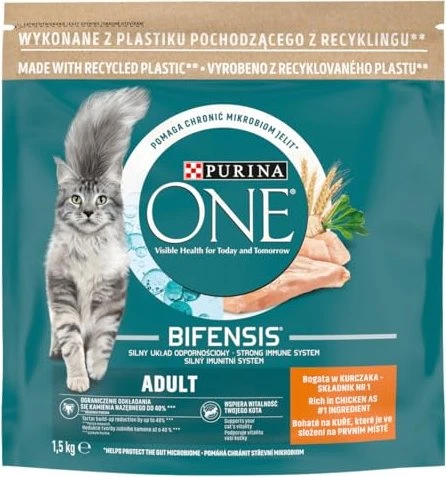 Purina One Bifensis Adult Huhn und Vollkorn-Getreide, 1.50kg