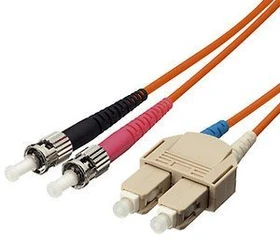 Equip LWL Duplex Kabel, OM1, 2x ST Stecker/2x SC Stecker, 1m