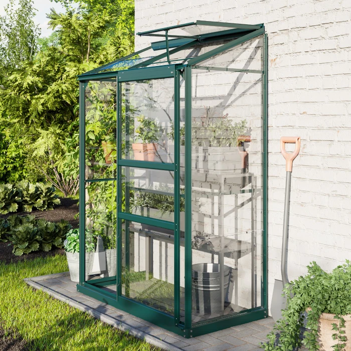 Vitavia Ida 900 ESG 3mm Anlehngewächshaus smaragd