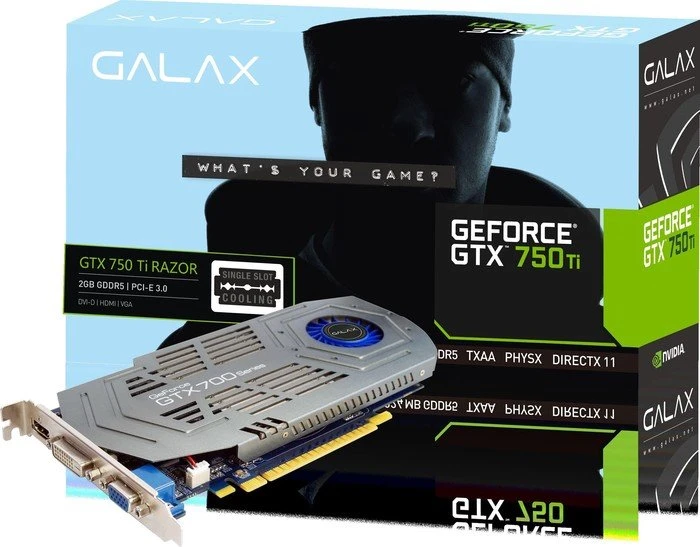 KFA2 GeForce GTX 750 Ti Razor, 2GB GDDR5, VGA, DVI, HDMI